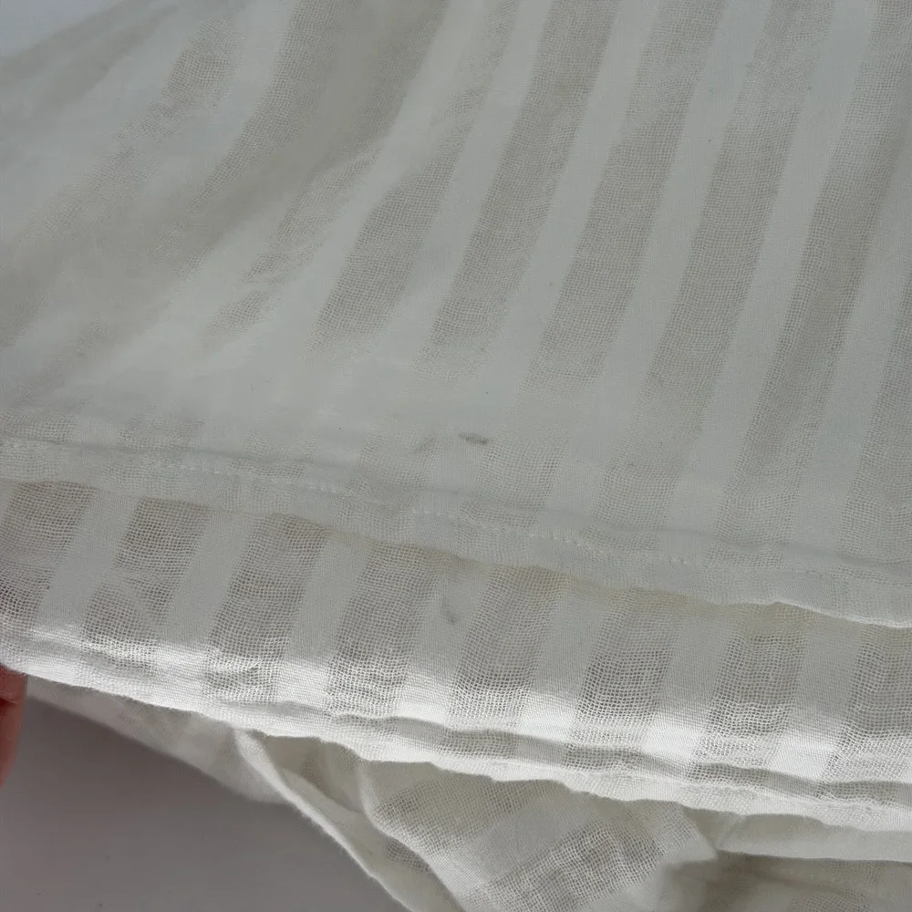 RAILS Sz M Angelina Mini Dress White Striped Sleeveless Smocked 100% Cotton‎ - Picture 9 of 9